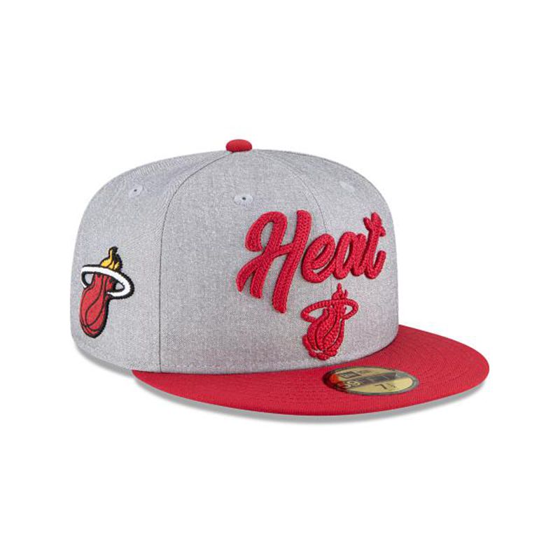 NBA Miami Heat Draft 59Fifty Fitted (YMT8059) - Grey New Era Caps